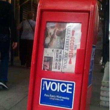 Los indignados americanos crean su propio periódico 'The Occupied Wall Street', el periódico de los 'indignados' de Nueva York