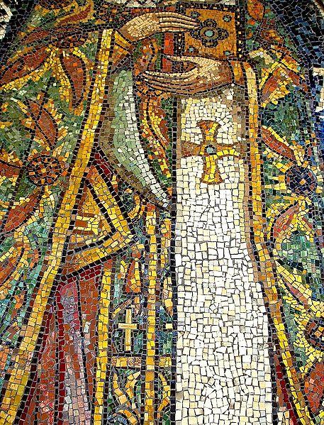 Detalle teselas mosaico bizantino La historia de los oficios: Imperio Bizantino (VI)