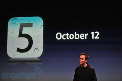 iOS 5 llega el 12 de octubre.