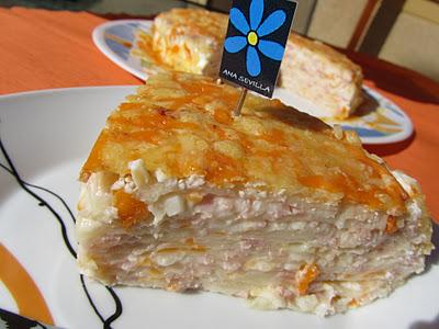 TARTA DE JAMÓN Y QUESO