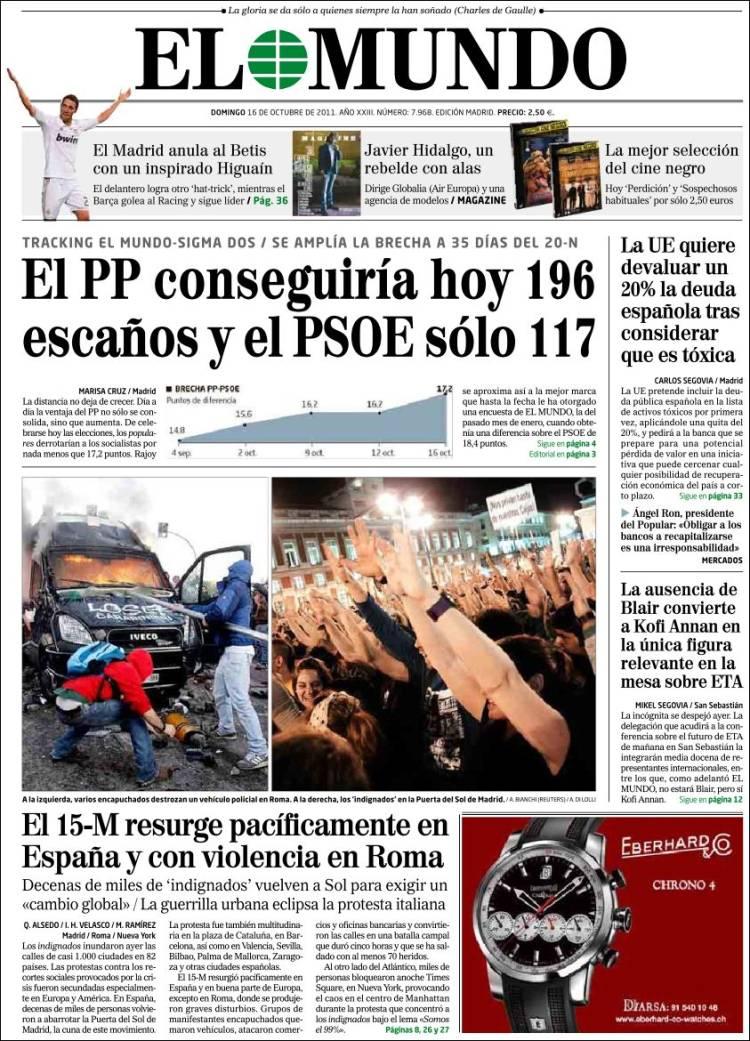 Diario El Mundo 16 Octubre 2011