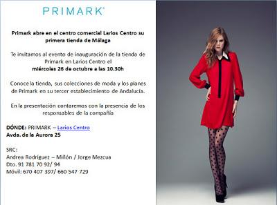 * Nueva apertura de Primark en Málaga * * Nueva apertura de Primark en Málaga *