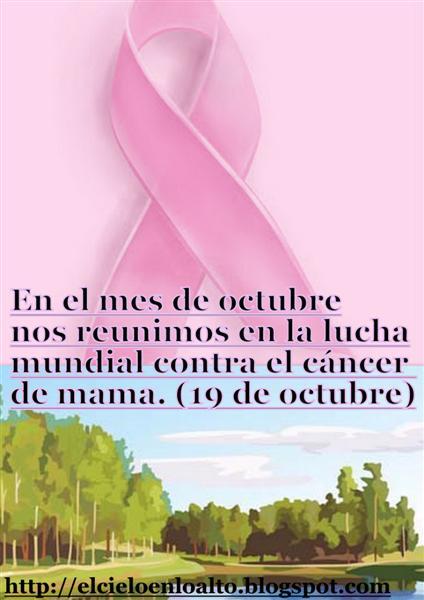 19 de octubre - Día Mundial de la Lucha contra el Cáncer de Mamas