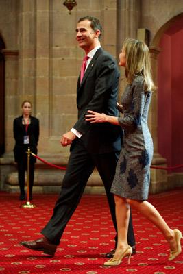 Premios Príncipe de Asturias. Segundo día de audiencias. El look de Dña. Letizia