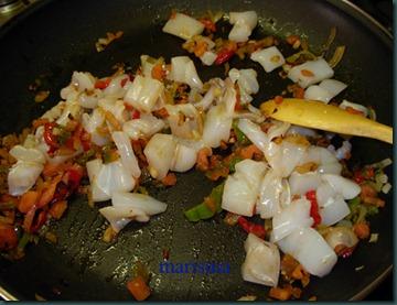 Fideua con sepia Fideua con sepia