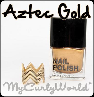 * Manicura Aztec Gold con H&M;* * Manicura Aztec Gold con H&M;*