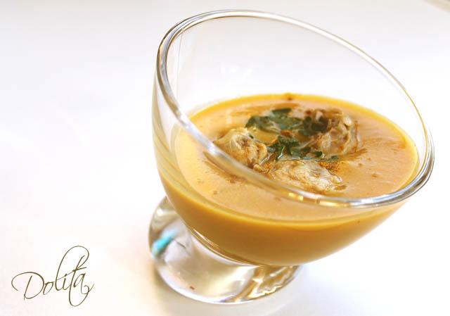 CREMA DE CALABAZA CON ALMEJAS CREMA DE CALABAZA CON ALMEJAS