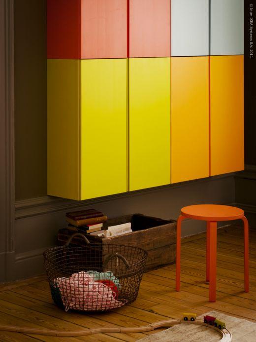Ikea Hack: Armarios Ivar de colores para salón o espacio infantil