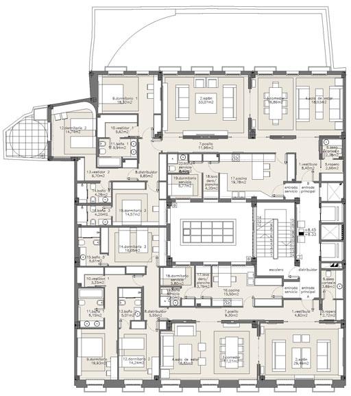 A-cero presenta el proyecto de interiorismo para diversos apartamentos en el centro de Madrid (Parte II)