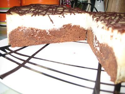 Tarta de queso con base de brownie Tarta de queso con base de brownie