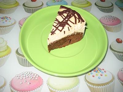 Tarta de queso con base de brownie Tarta de queso con base de brownie