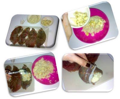 Capazos de ternera a la cubana y compota de zanahoria Capazos de ternera a la cubana y compota de zanahoria