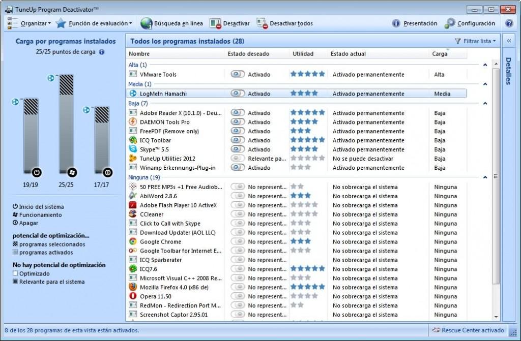 TuneUp Utilities 2012 – mas de 30 herramientas de ajuste y optimización para tu PC