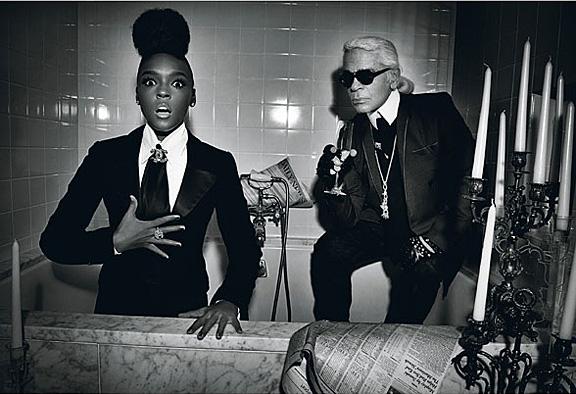 janelle-monae-karl-lagerfeld Cantantes que inspiran a diseñadores