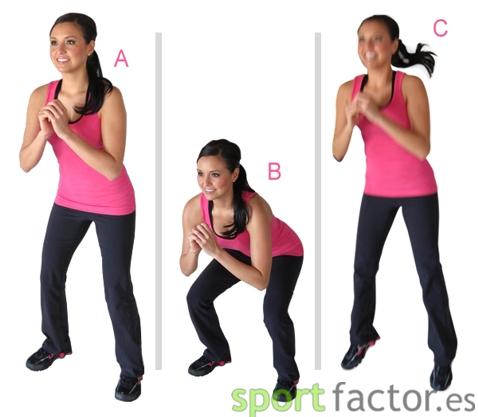 sentadilla con salto Ponte en forma sin gastarte un céntimo