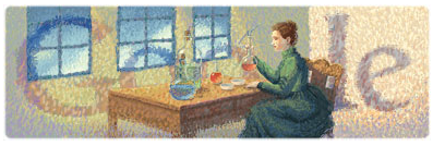 Google Doodle en honor a Marie Curie