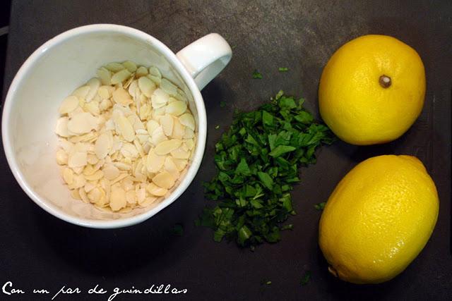 Truchas al horno con salsa de almendras Truchas al horno con salsa de almendras