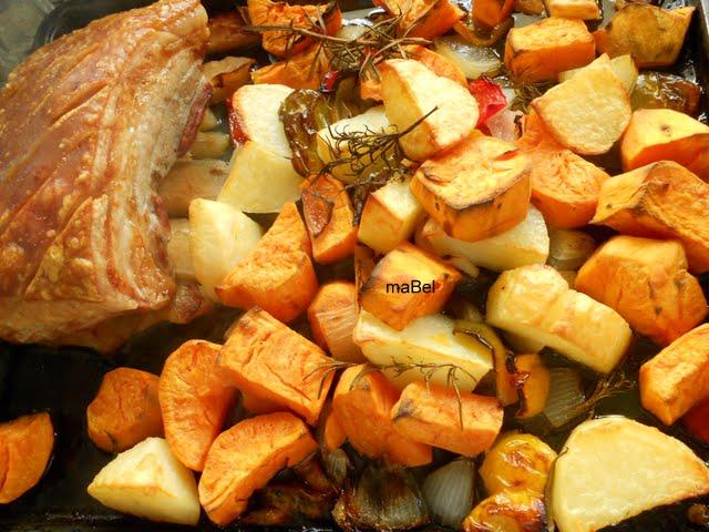 Panceta braseada con batatas Panceta braseada con batatas