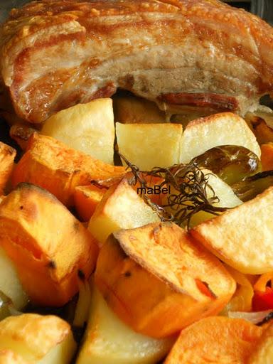 Panceta braseada con batatas Panceta braseada con batatas