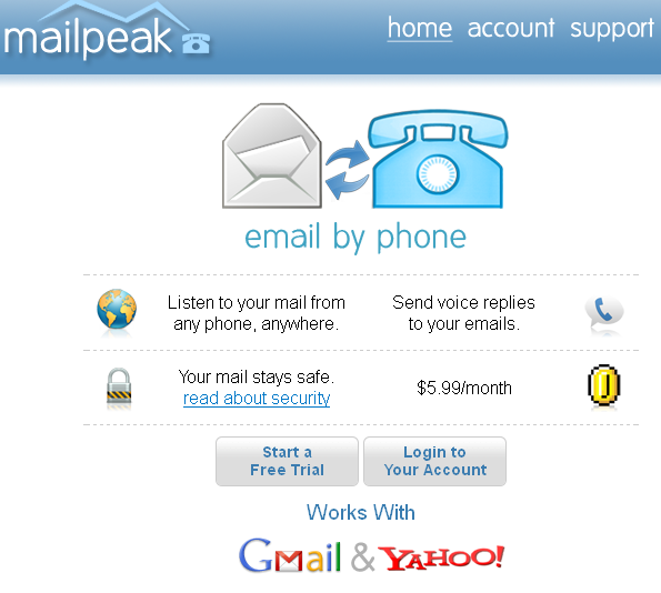 Hosted by imgur.com Mailpeak convierte tu mensajes de email para escucharlos