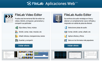 Filelab: laboratorio online de vídeo y audio