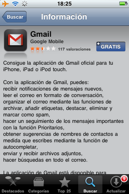 Google vuelve a lanzar su app de Gmail para iOs