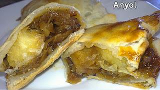 Bocados de calabacin y cebolla confitada Bocados de calabacin y cebolla confitada