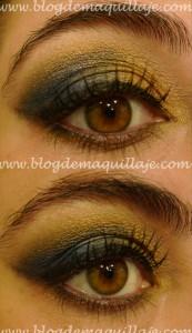 Look – Azul y dorado con sombras MAC