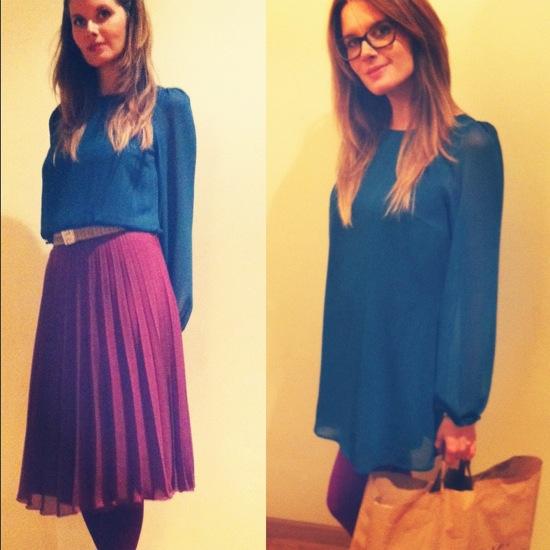 primark look vestido azul falda plisada primark look vestido azul falda plisada