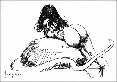 Frank Frazetta 1928 ~ 2010 misc artworks 2 unpublished tr...