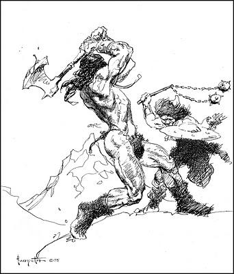 Frank Frazetta 1928 ~ 2010 misc artworks 2 unpublished tr...