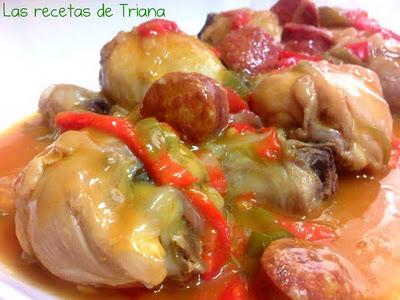 Jamoncitos de pollo a la riojana Jamoncitos de pollo a la riojana