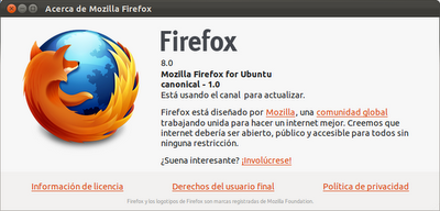 Firefox 8 en Ubuntu 11.10