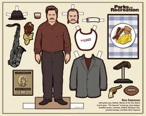 RonSwanson Recortables de “Parks and Recreation”