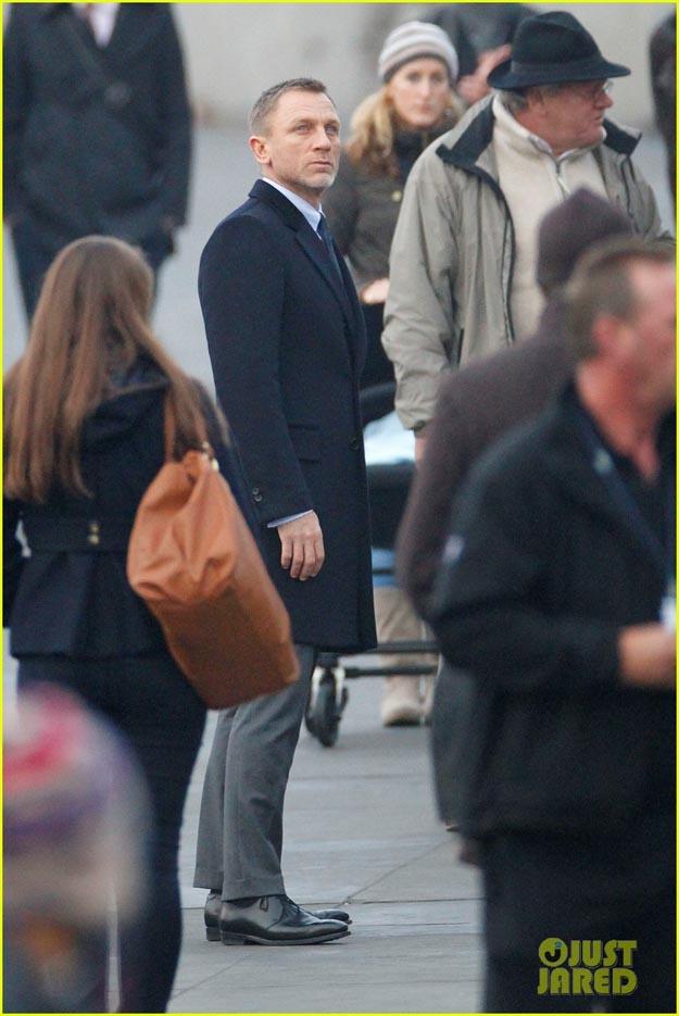 Daniel Craig en el set de Skyfall