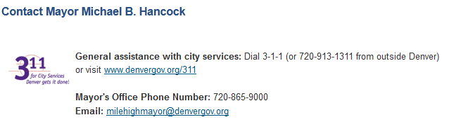 El Alcalde de Denver es nuestro hombre