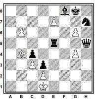 Estudio artístico de ajedrez de Harold Maurice Lommer, Journal de Geneve, 1933