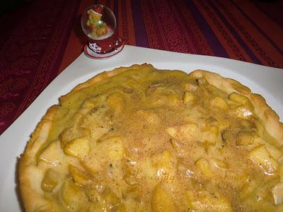 Tarta de manzana frita con aroma de vainilla Tarta de manzana frita con aroma de vainilla