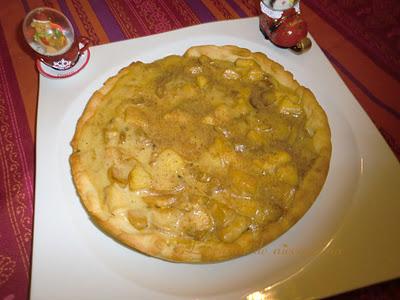 Tarta de manzana frita con aroma de vainilla Tarta de manzana frita con aroma de vainilla