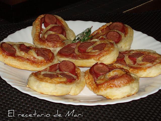Hojaldres con salchicas Hojaldres con salchicas