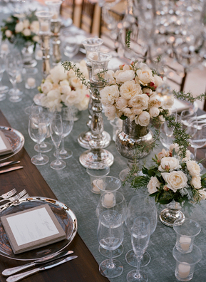 Decoración de mesas de boda: una mesa romántica