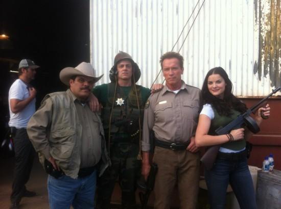 Arnold Schwarzenegger en el set de The Last Stand Arnold Schwarzenegger en el set de The Last Stand