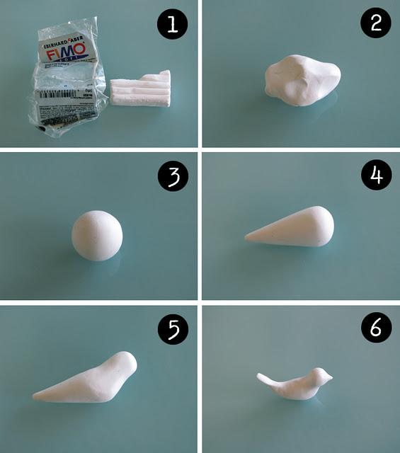 FOTOTUTORIAL: HACER UN PÁJARO DE FIMO NAVIDEÑO