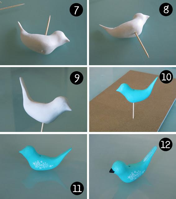 FOTOTUTORIAL: HACER UN PÁJARO DE FIMO NAVIDEÑO