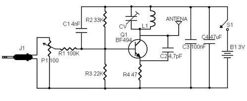 Circuito del sistema de audio remoto