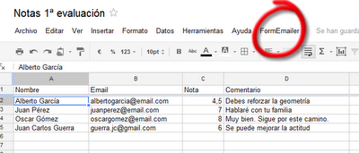 Google Apps Script (II) : Envío de emails desde hoja de cálculo Google Apps Script (II) : Envío de emails desde hoja de cálculo