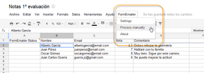 Google Apps Script (II) : Envío de emails desde hoja de cálculo Google Apps Script (II) : Envío de emails desde hoja de cálculo
