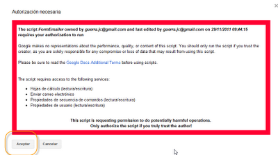 Google Apps Script (II) : Envío de emails desde hoja de cálculo Google Apps Script (II) : Envío de emails desde hoja de cálculo
