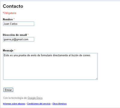 Google Apps Script (I) : Formulario de contacto Google Apps Script (I) : Formulario de contacto