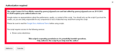 Google Apps Script (I) : Formulario de contacto Google Apps Script (I) : Formulario de contacto
